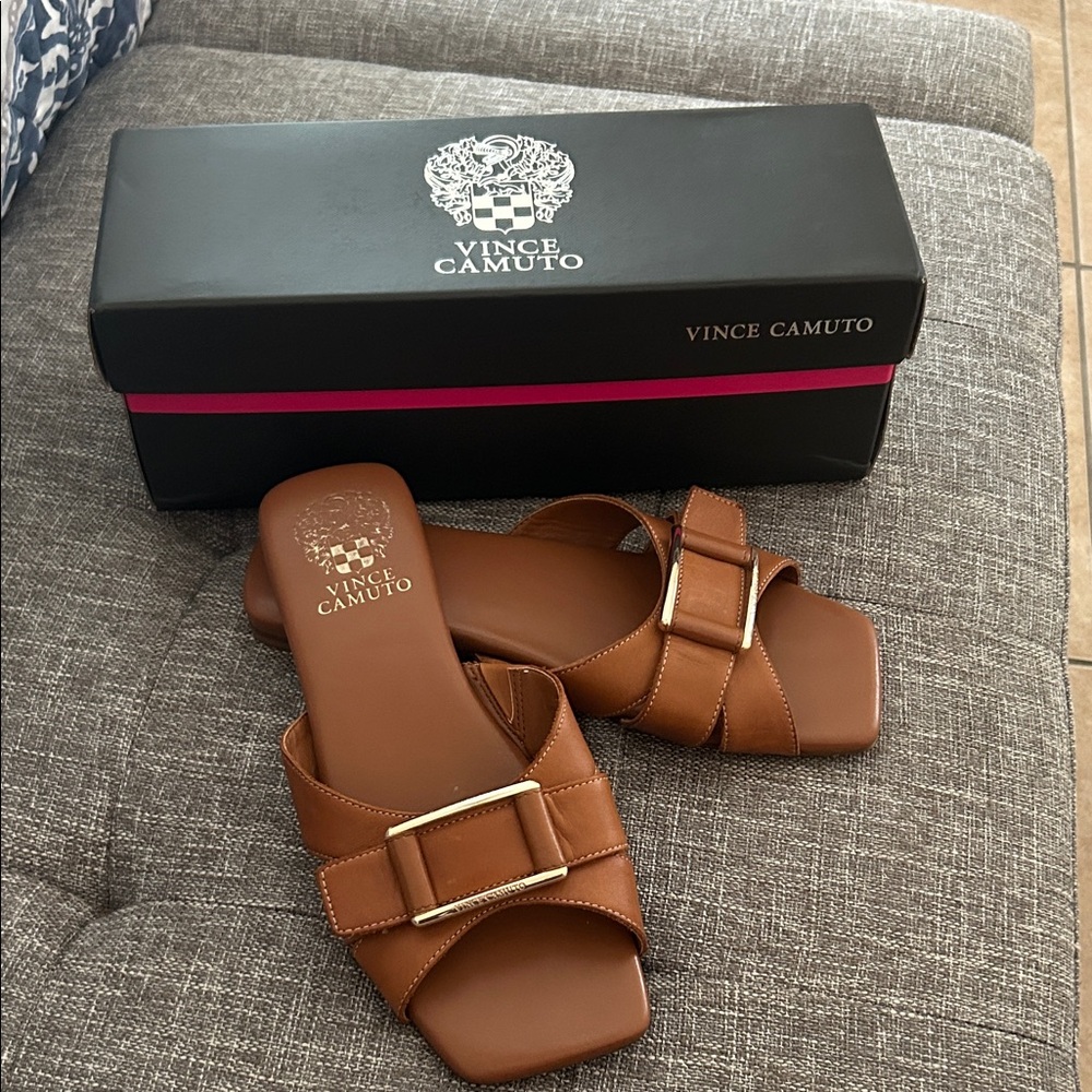 Vince Camuto Tan Buckle Sandals S-7